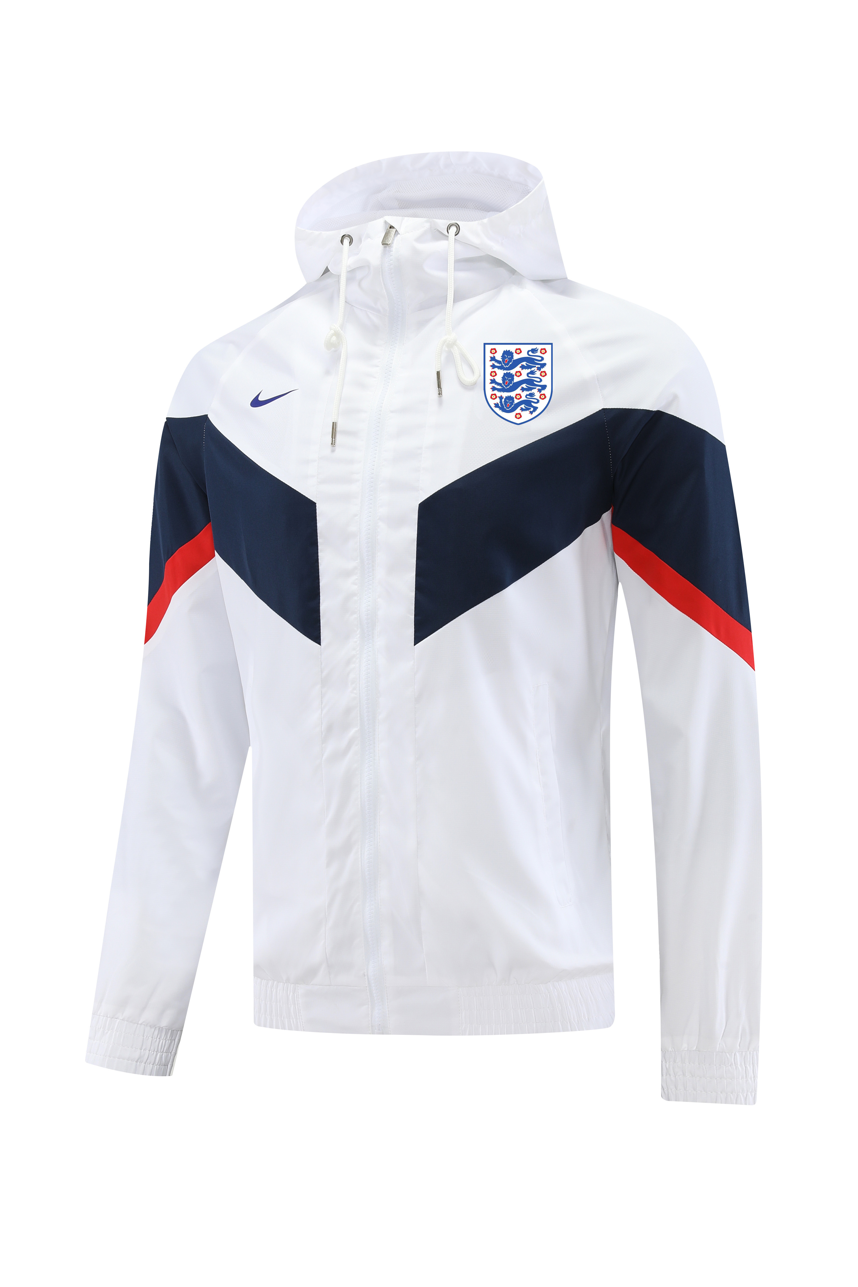AAA Quality England 22/23 Wind Coat - White/Navy Blue